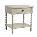 Comodino in legno tornito Madison Park Signature Beckett con cassetto e ripiano