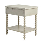Comodino in legno tornito Madison Park Signature Beckett con cassetto e ripiano