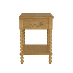 Comodino in legno tornito Madison Park Signature Beckett con cassetto e ripiano