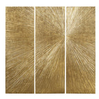 Madison Park Signature Sunburst Trittico dipinto a mano, set di 3 pezzi di arte murale in resina tridimensionale