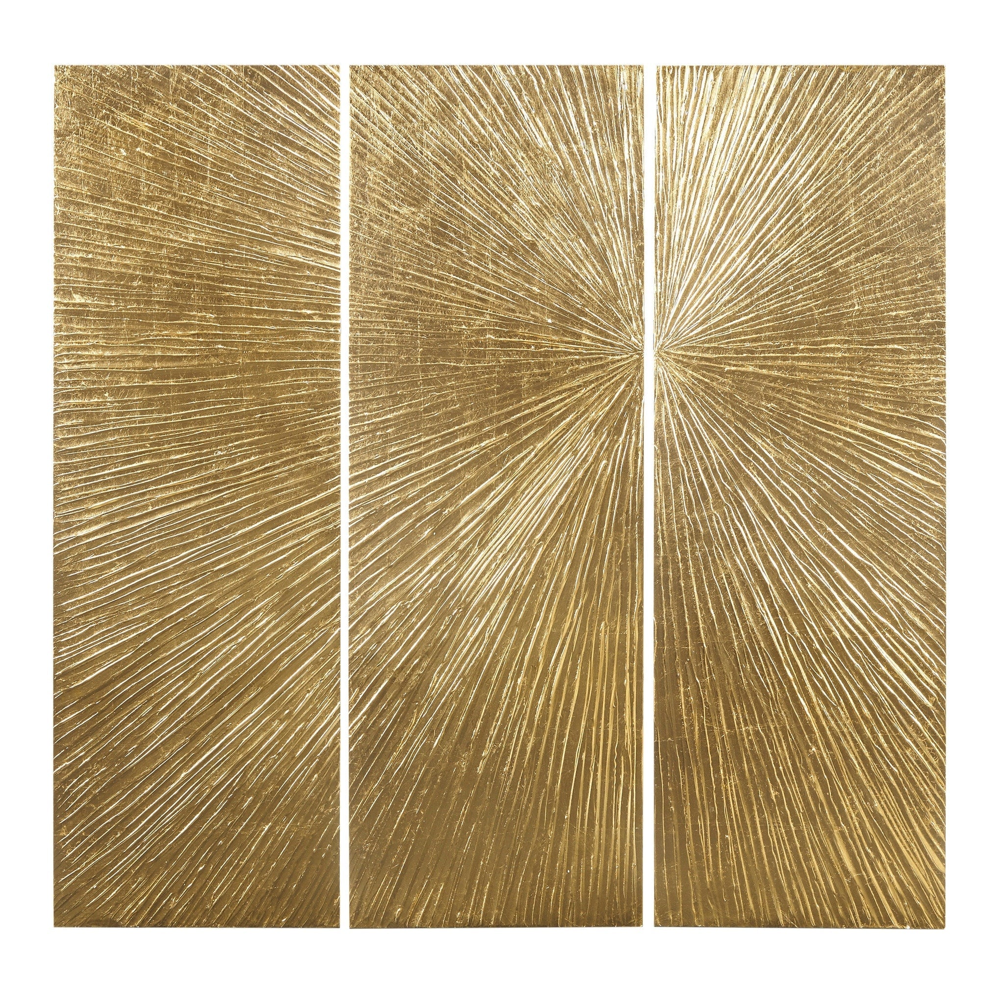 Madison Park Signature Sunburst Trittico dipinto a mano, set di 3 pezzi di arte murale in resina tridimensionale