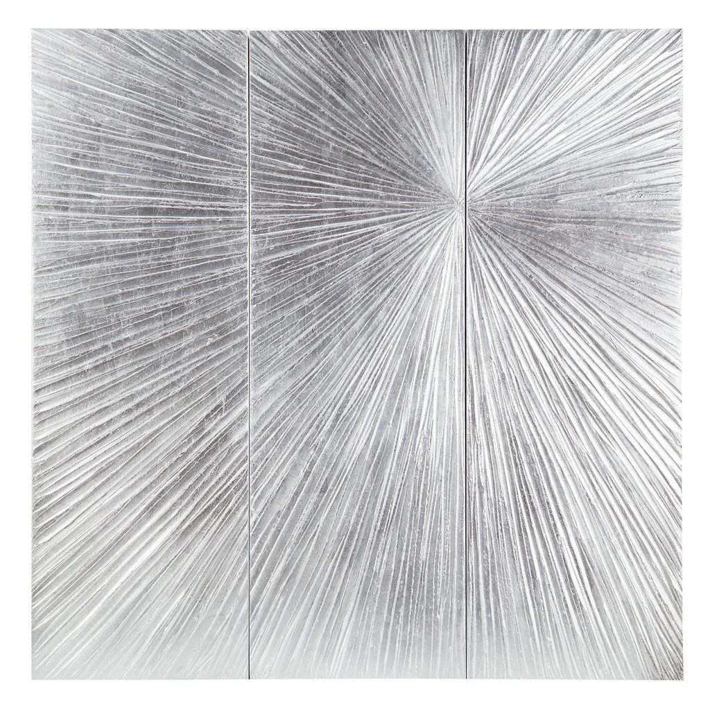 Madison Park Signature Sunburst Trittico dipinto a mano, set di 3 pezzi di arte murale in resina tridimensionale