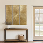 Madison Park Signature Sunburst Trittico dipinto a mano, set di 3 pezzi di arte murale in resina tridimensionale