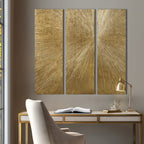Madison Park Signature Sunburst Trittico dipinto a mano, set di 3 pezzi di arte murale in resina tridimensionale