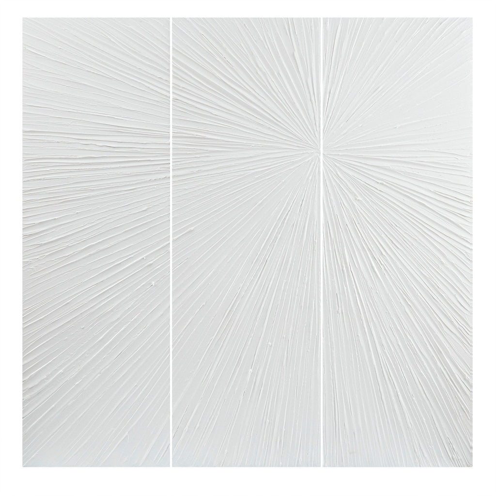 Madison Park Signature Sunburst Trittico dipinto a mano, set di 3 pezzi di arte murale in resina tridimensionale