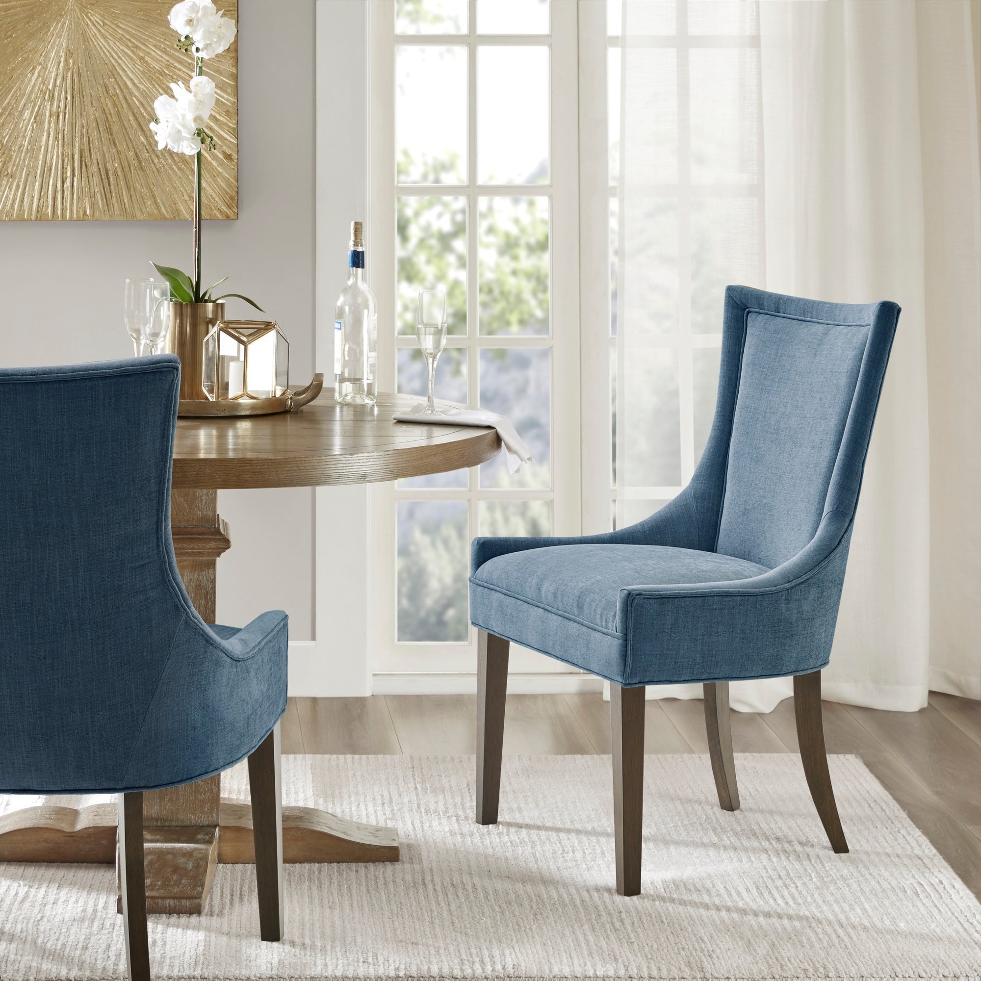 Sedie da pranzo laterali Madison Park Signature Ultra imbottite con gambe in legno (set da 2) - N/D