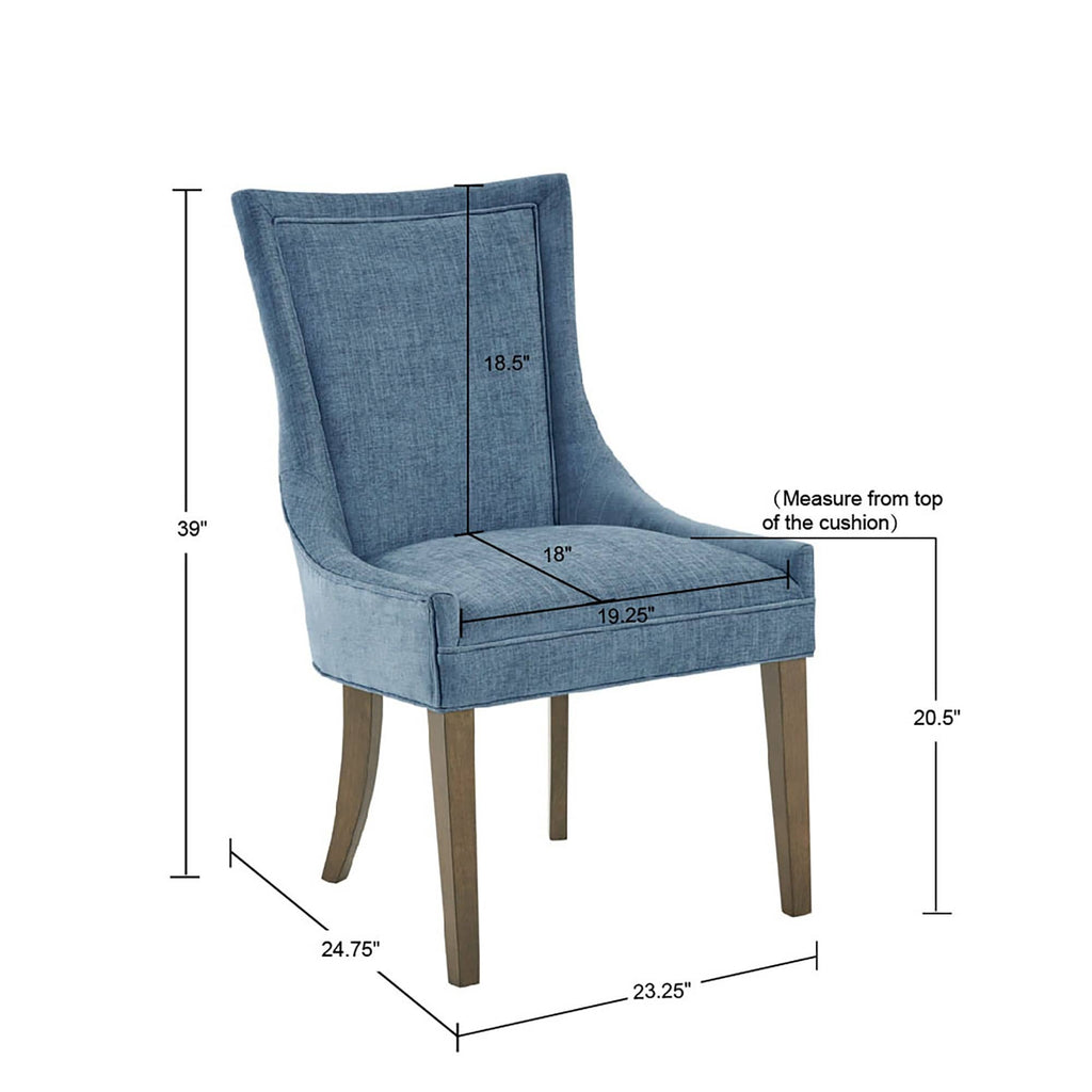 Sedie da pranzo laterali Madison Park Signature Ultra imbottite con gambe in legno (set da 2) - N/D
