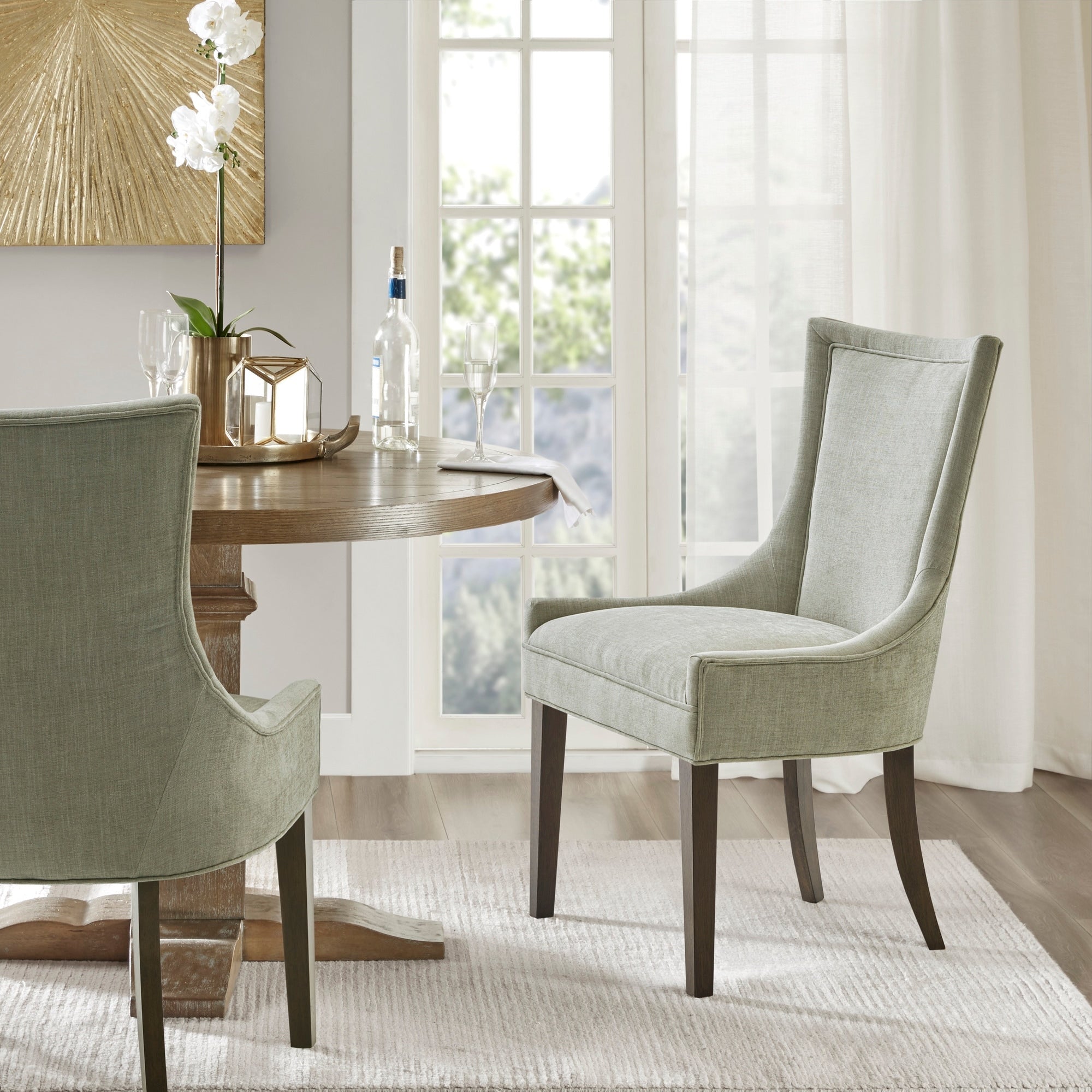 Sedie da pranzo laterali Madison Park Signature Ultra imbottite con gambe in legno (set da 2) - N/D
