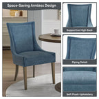 Sedie da pranzo laterali Madison Park Signature Ultra imbottite con gambe in legno (set da 2) - N/D