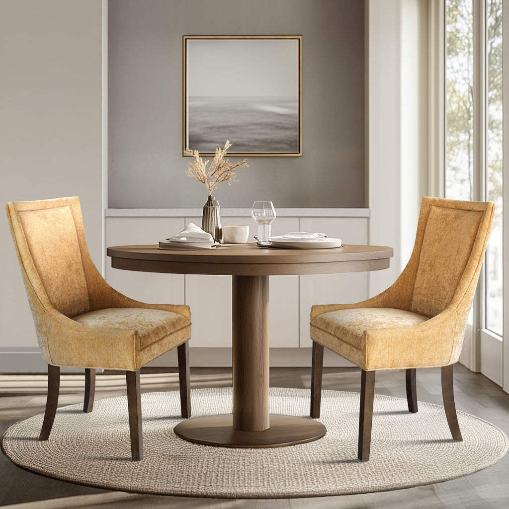 Sedie da pranzo laterali Madison Park Signature Ultra imbottite con gambe in legno (set da 2) - N/D