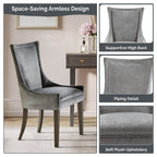 Sedie da pranzo laterali Madison Park Signature Ultra imbottite con gambe in legno (set da 2) - N/D