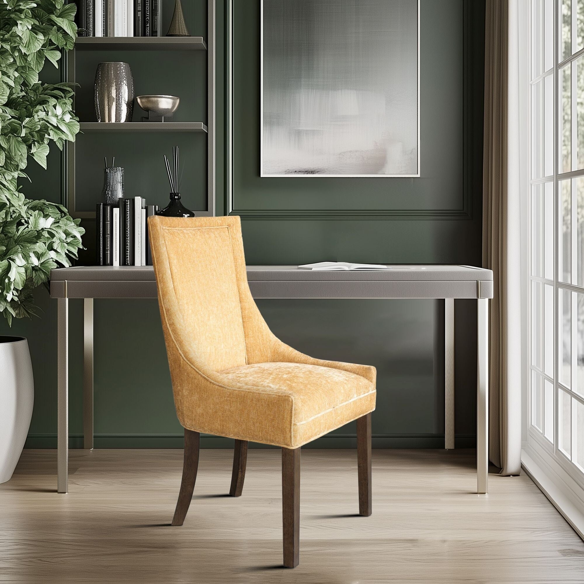 Sedie da pranzo laterali Madison Park Signature Ultra imbottite con gambe in legno (set da 2) - N/D