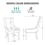 Sedie da pranzo laterali Madison Park Signature Ultra imbottite con gambe in legno (set da 2) - N/D