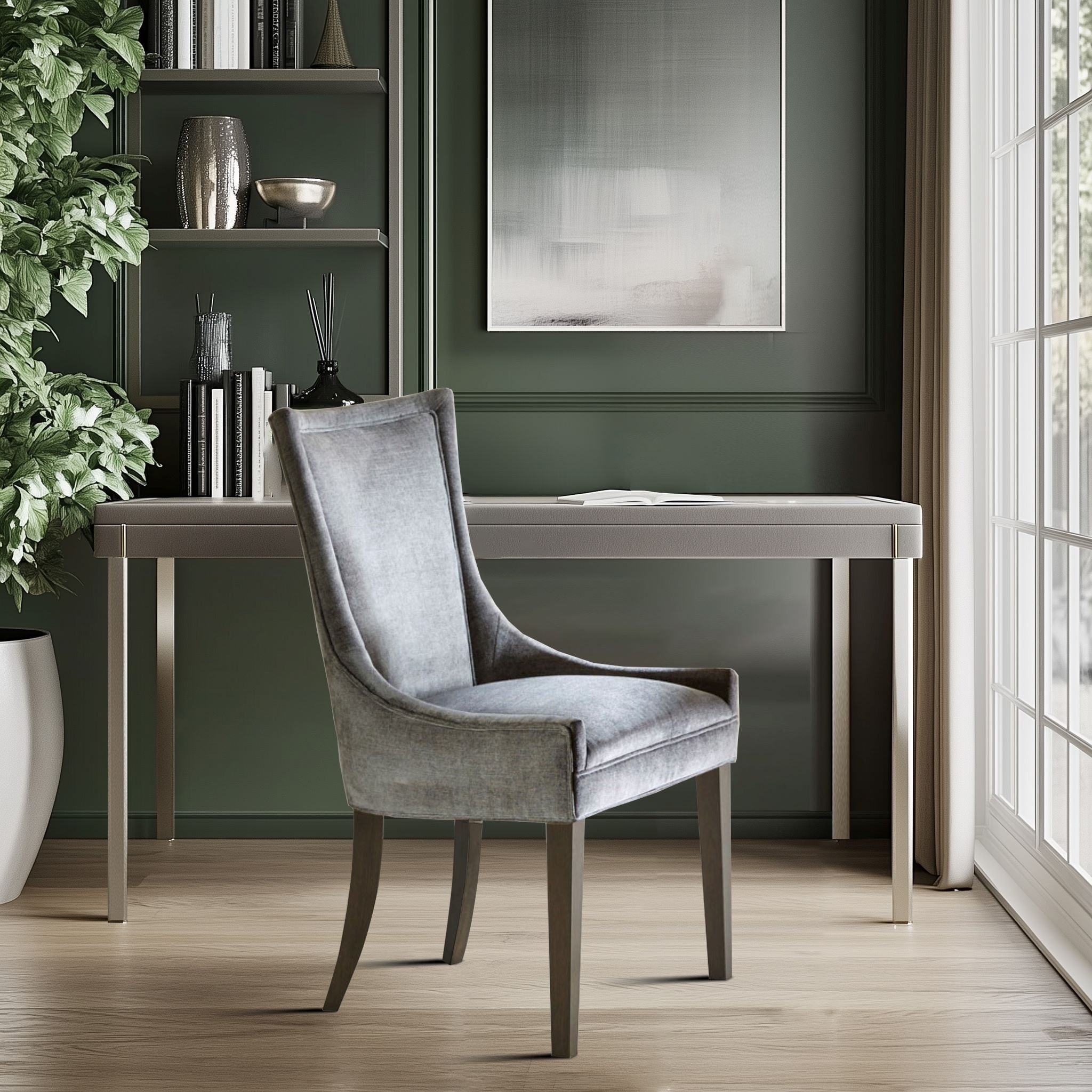 Sedie da pranzo laterali Madison Park Signature Ultra imbottite con gambe in legno (set da 2) - N/D