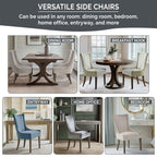 Sedie da pranzo laterali Madison Park Signature Ultra imbottite con gambe in legno (set da 2) - N/D