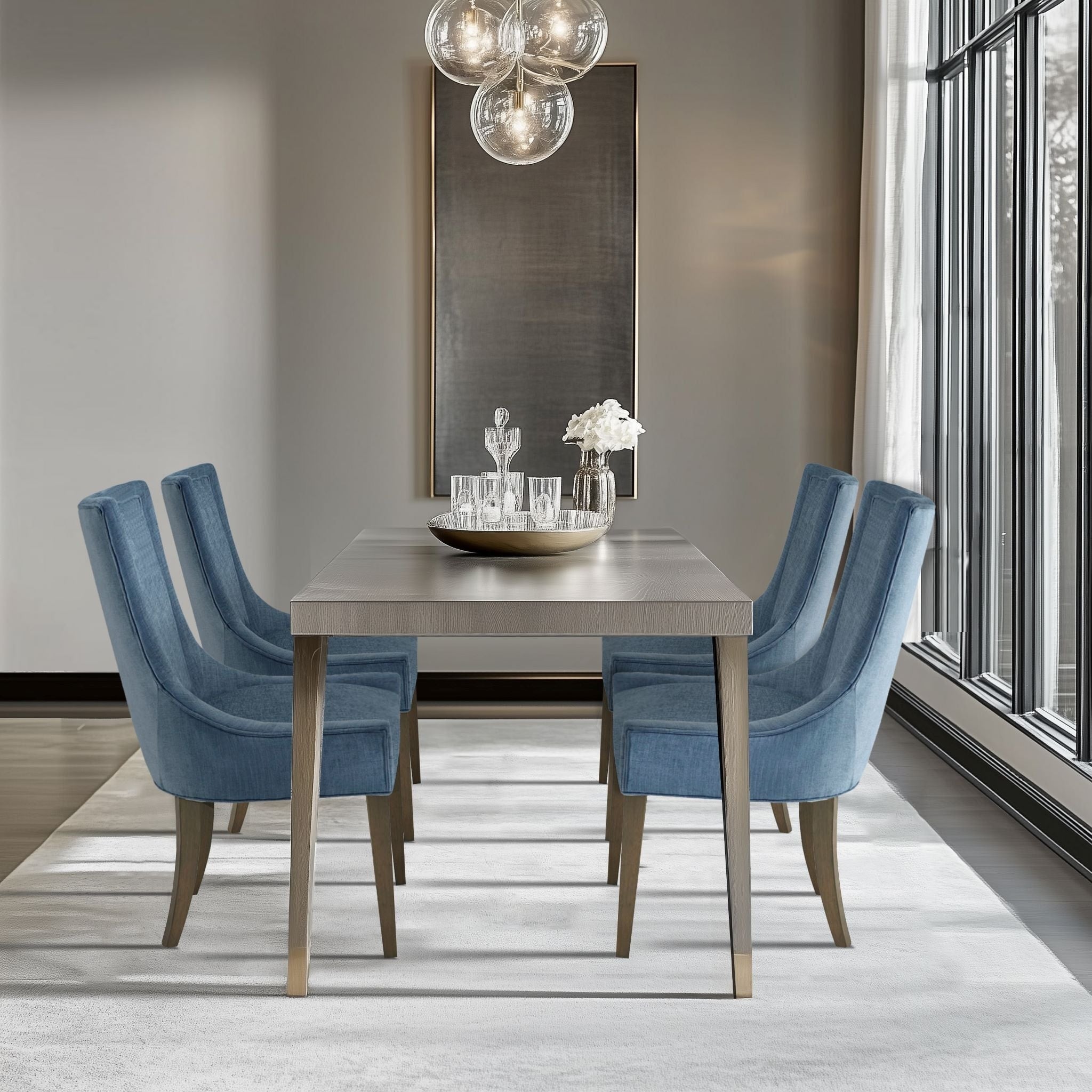 Sedie da pranzo laterali Madison Park Signature Ultra imbottite con gambe in legno (set da 2) - N/D