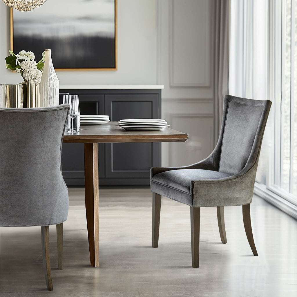 Sedie da pranzo laterali Madison Park Signature Ultra imbottite con gambe in legno (set da 2) - N/D