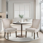 Sedie da pranzo laterali Madison Park Signature Ultra imbottite con gambe in legno (set da 2) - N/D