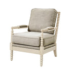 Poltrona Madison Park Donohue con struttura in legno tornito