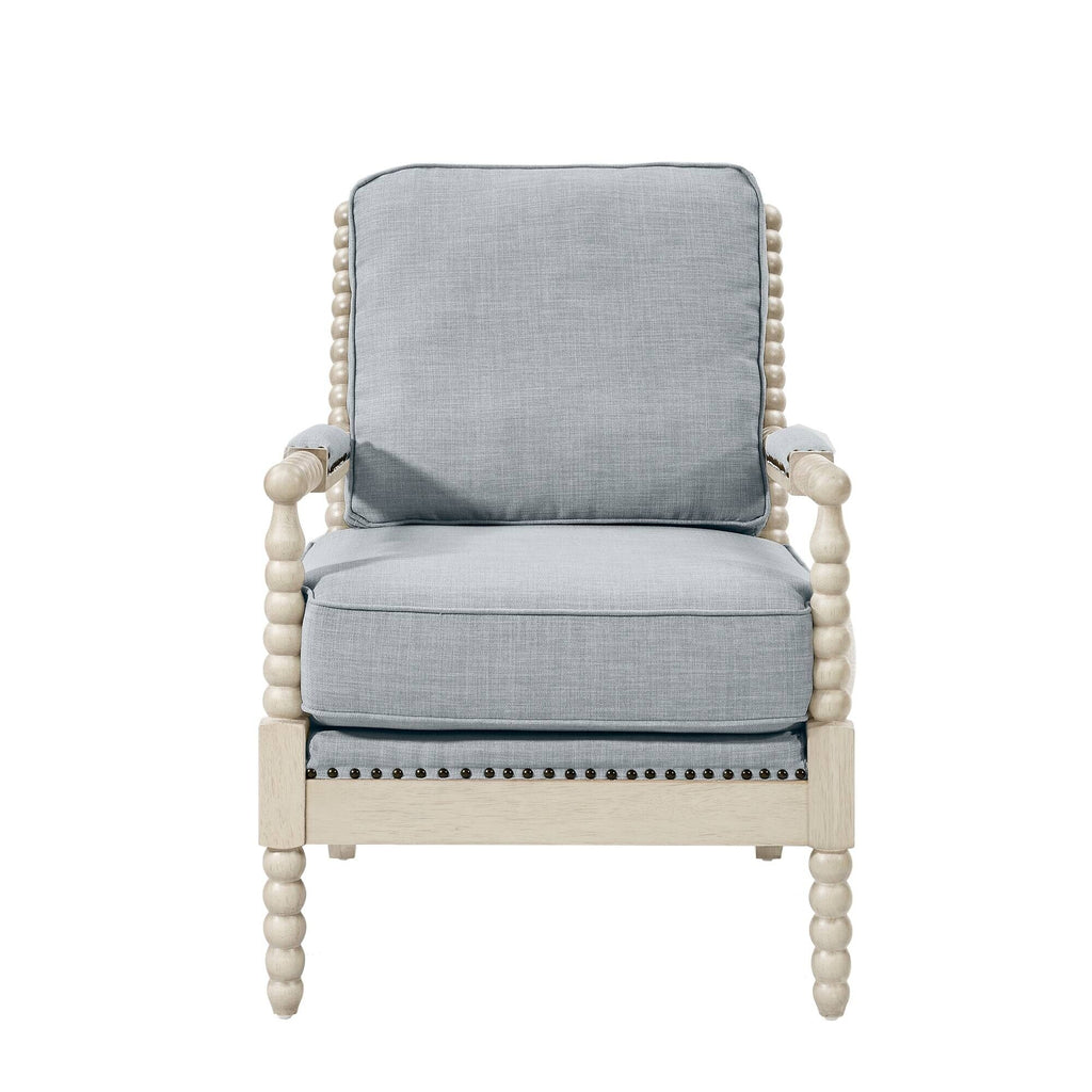 Poltrona Madison Park Donohue con struttura in legno tornito