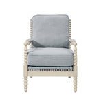 Poltrona Madison Park Donohue con struttura in legno tornito