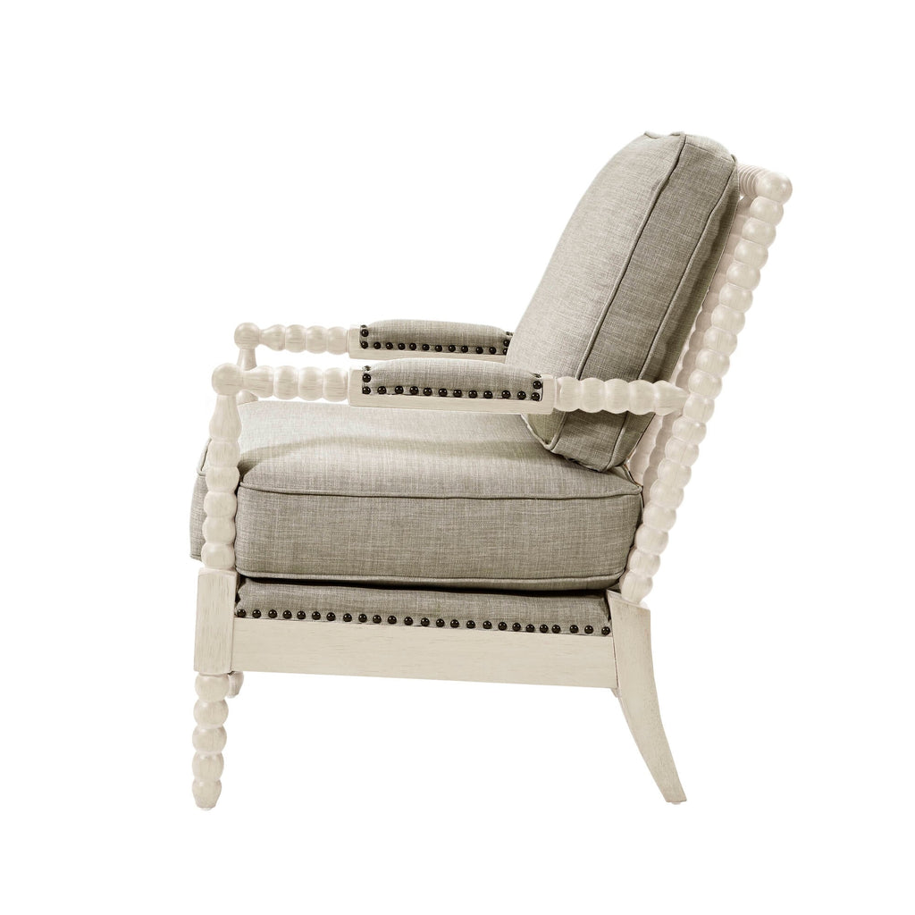 Poltrona Madison Park Donohue con struttura in legno tornito