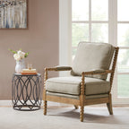 Poltrona Madison Park Donohue con struttura in legno tornito