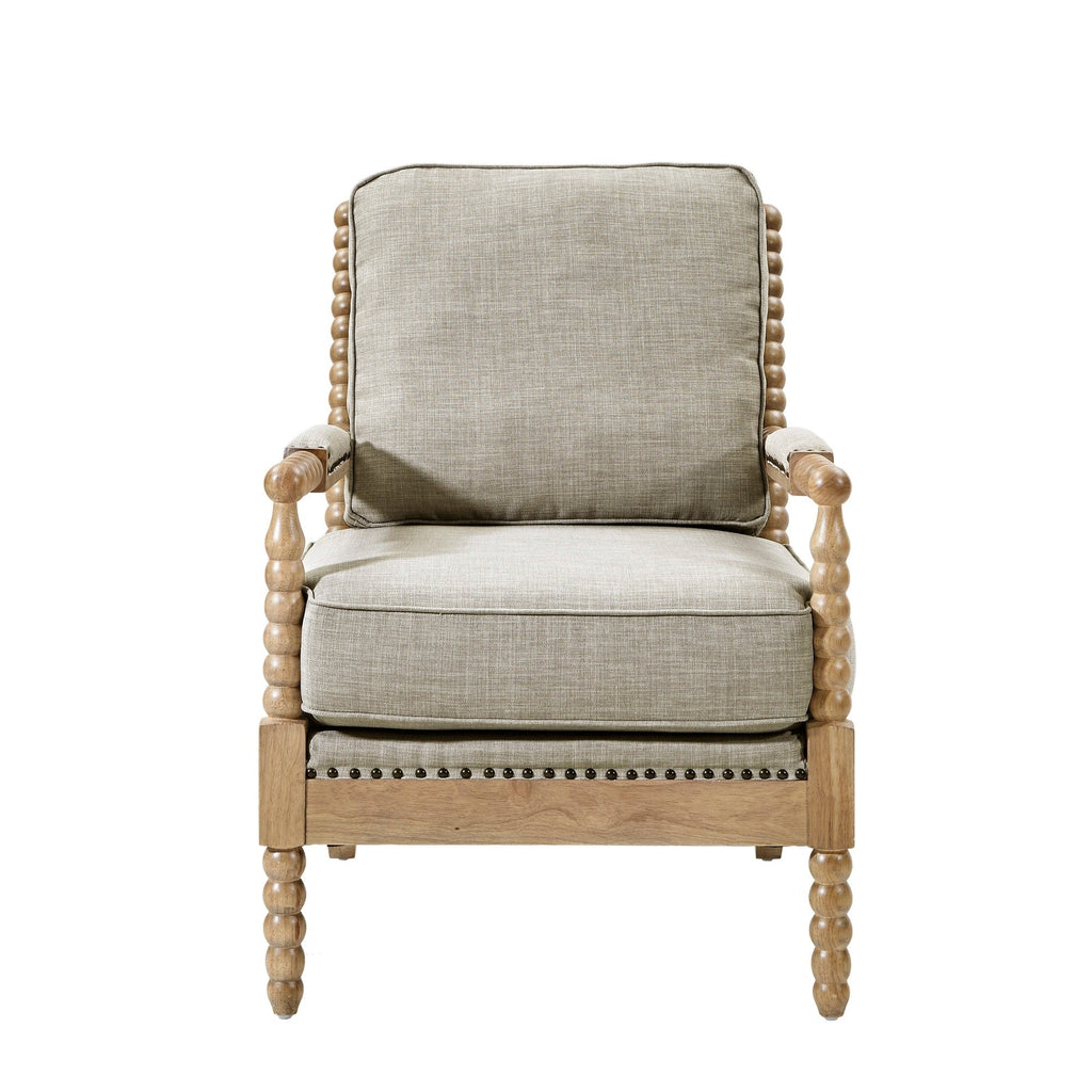 Poltrona Madison Park Donohue con struttura in legno tornito