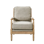 Poltrona Madison Park Donohue con struttura in legno tornito