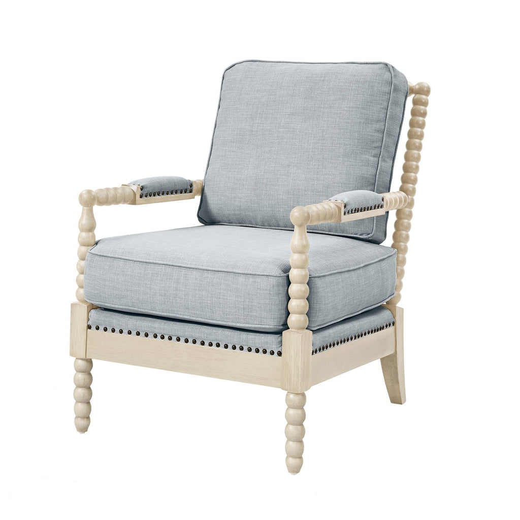 Poltrona Madison Park Donohue con struttura in legno tornito