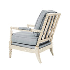 Poltrona Madison Park Donohue con struttura in legno tornito