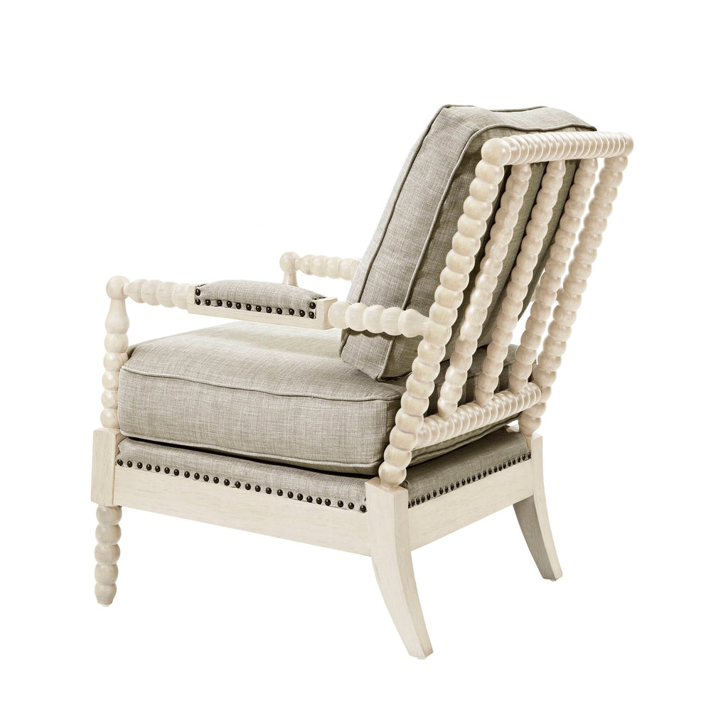 Poltrona Madison Park Donohue con struttura in legno tornito