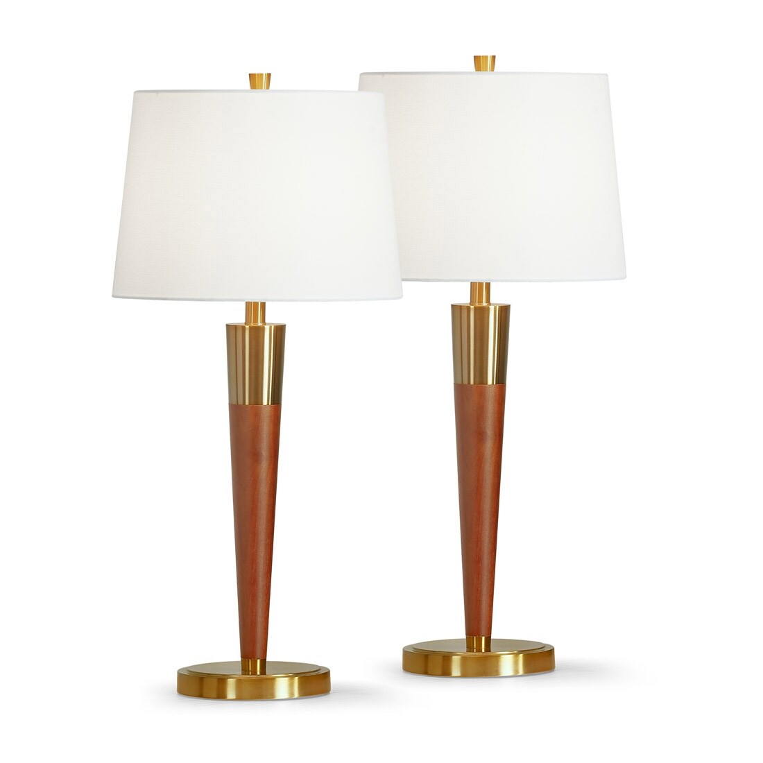 Lampade da tavolo Manhattan 30 in legno duro (set da 2)