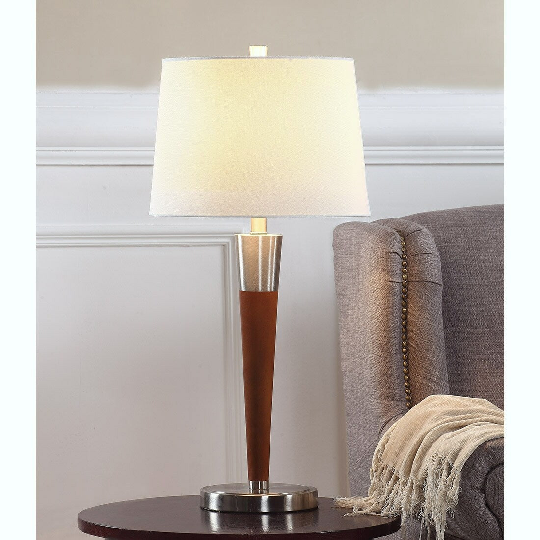 Lampade da tavolo Manhattan 30 in legno duro (set da 2)