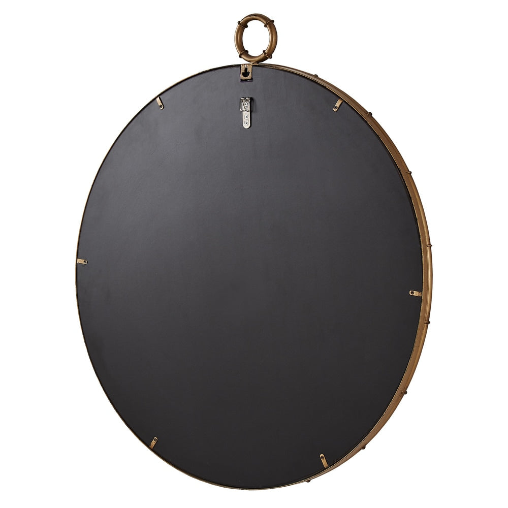 Specchio da parete rotondo con finitura in ottone anticato Marza di iNSPIRE Q Modern