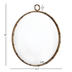 Specchio da parete rotondo con finitura in ottone anticato Marza di iNSPIRE Q Modern