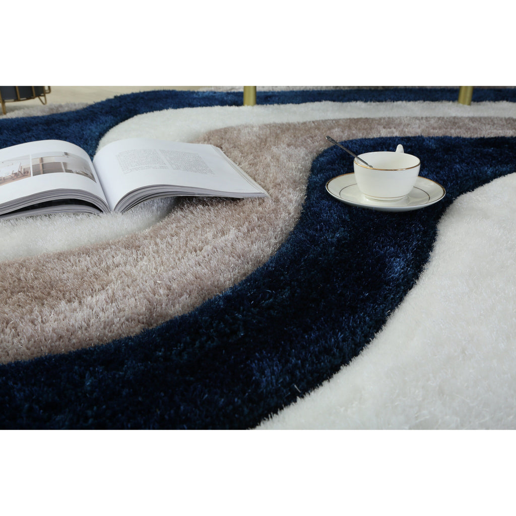 Tappeto dal design astratto Mateos Shag