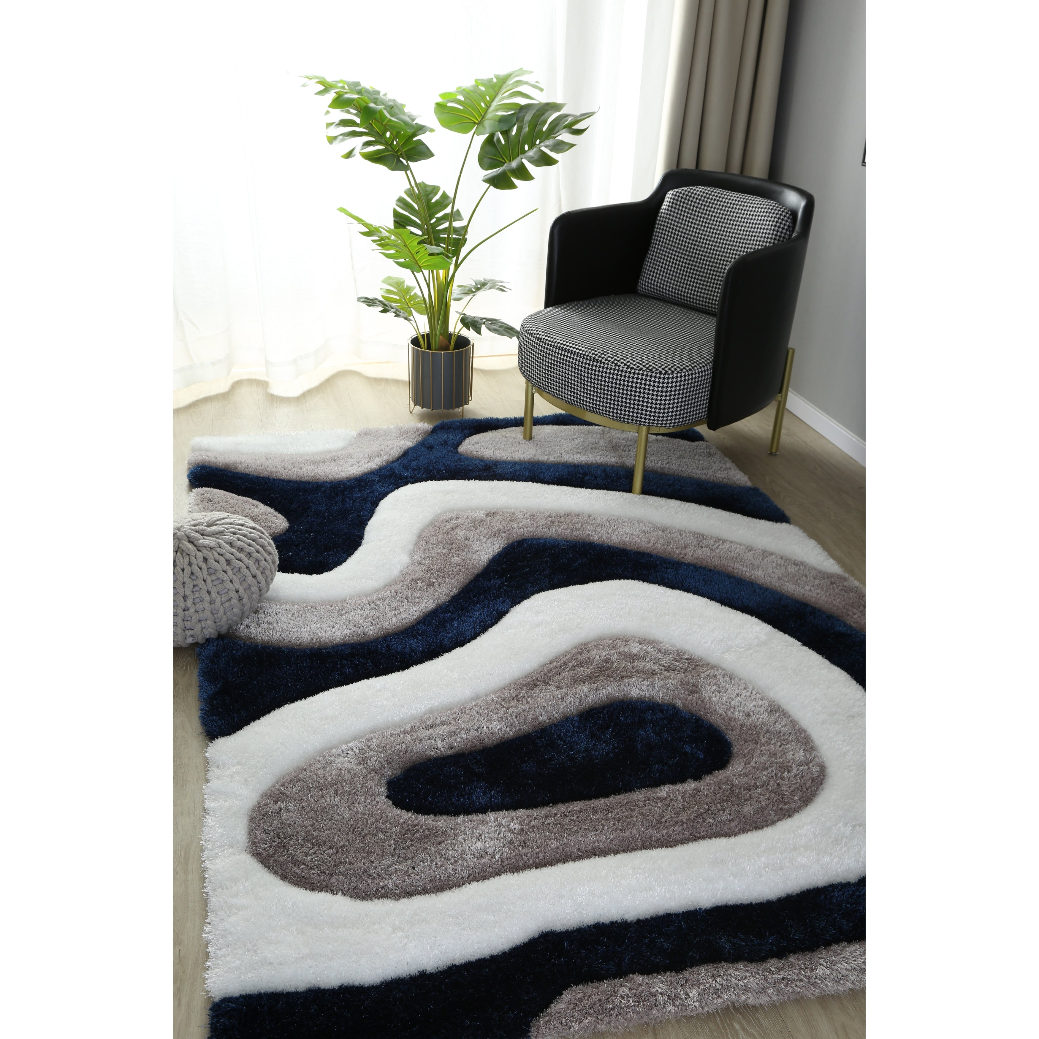 Tappeto dal design astratto Mateos Shag