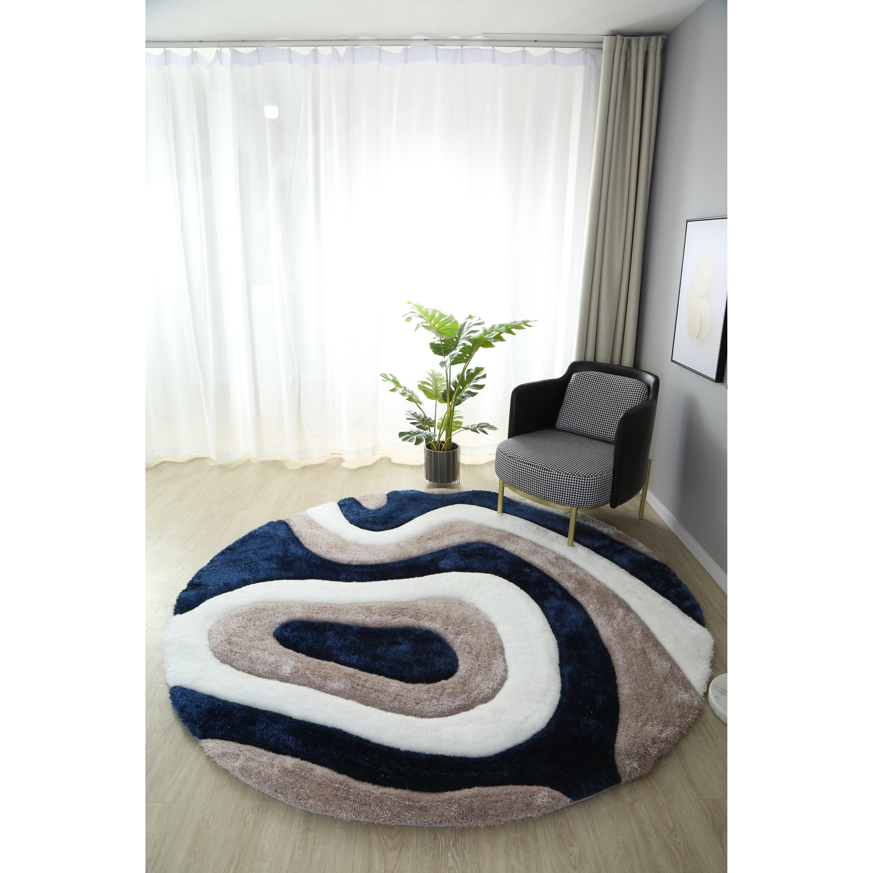 Tappeto dal design astratto Mateos Shag