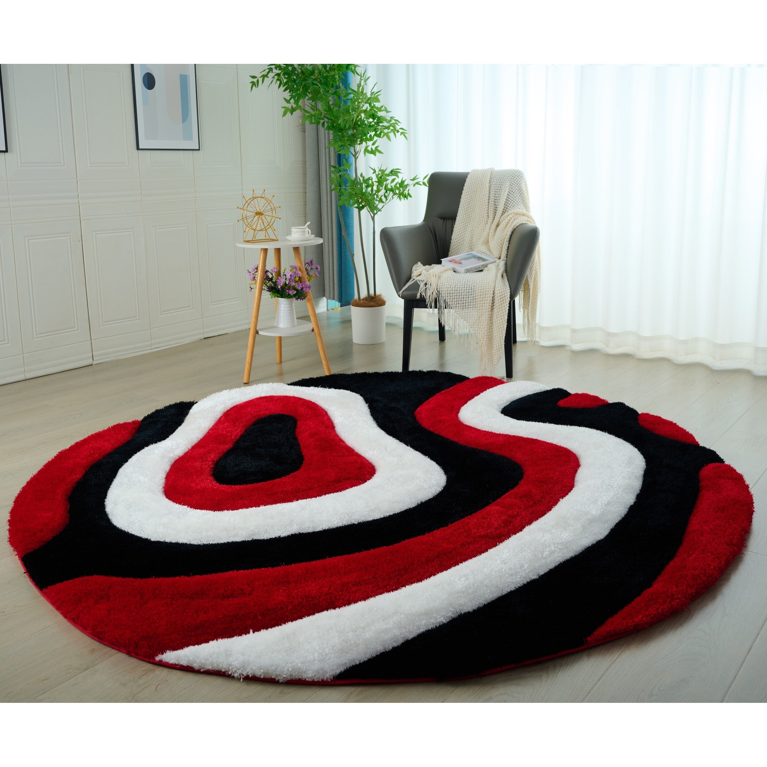 Tappeto dal design astratto Mateos Shag