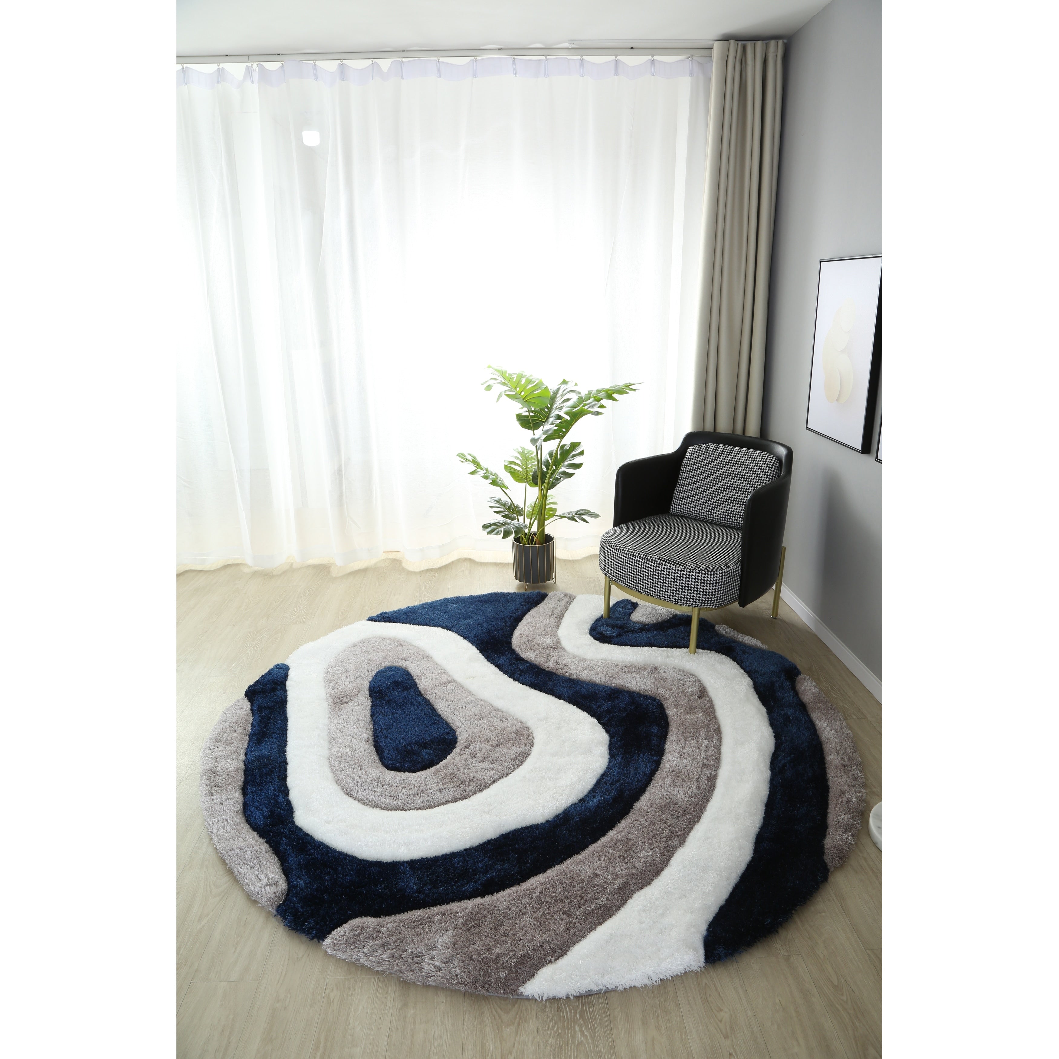 Tappeto dal design astratto Mateos Shag