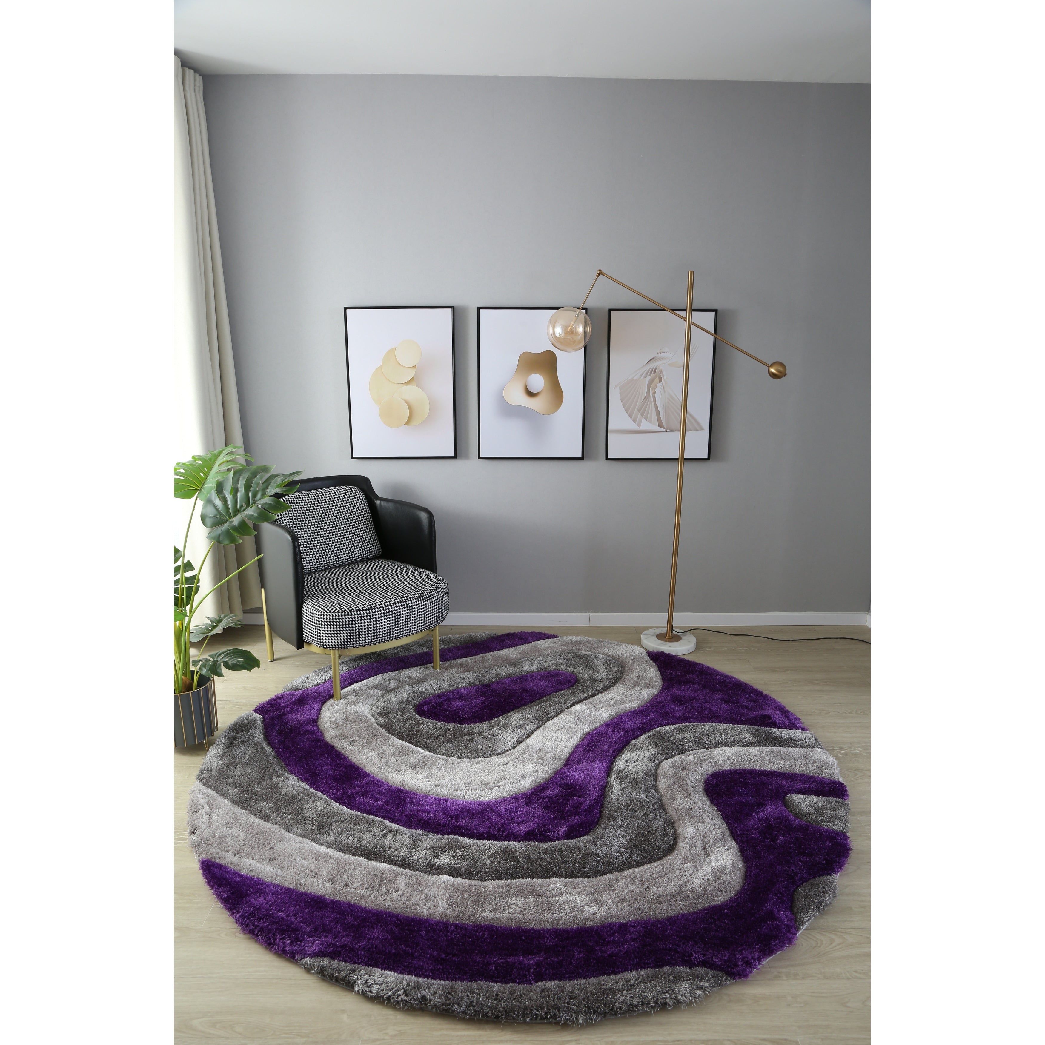 Tappeto dal design astratto Mateos Shag
