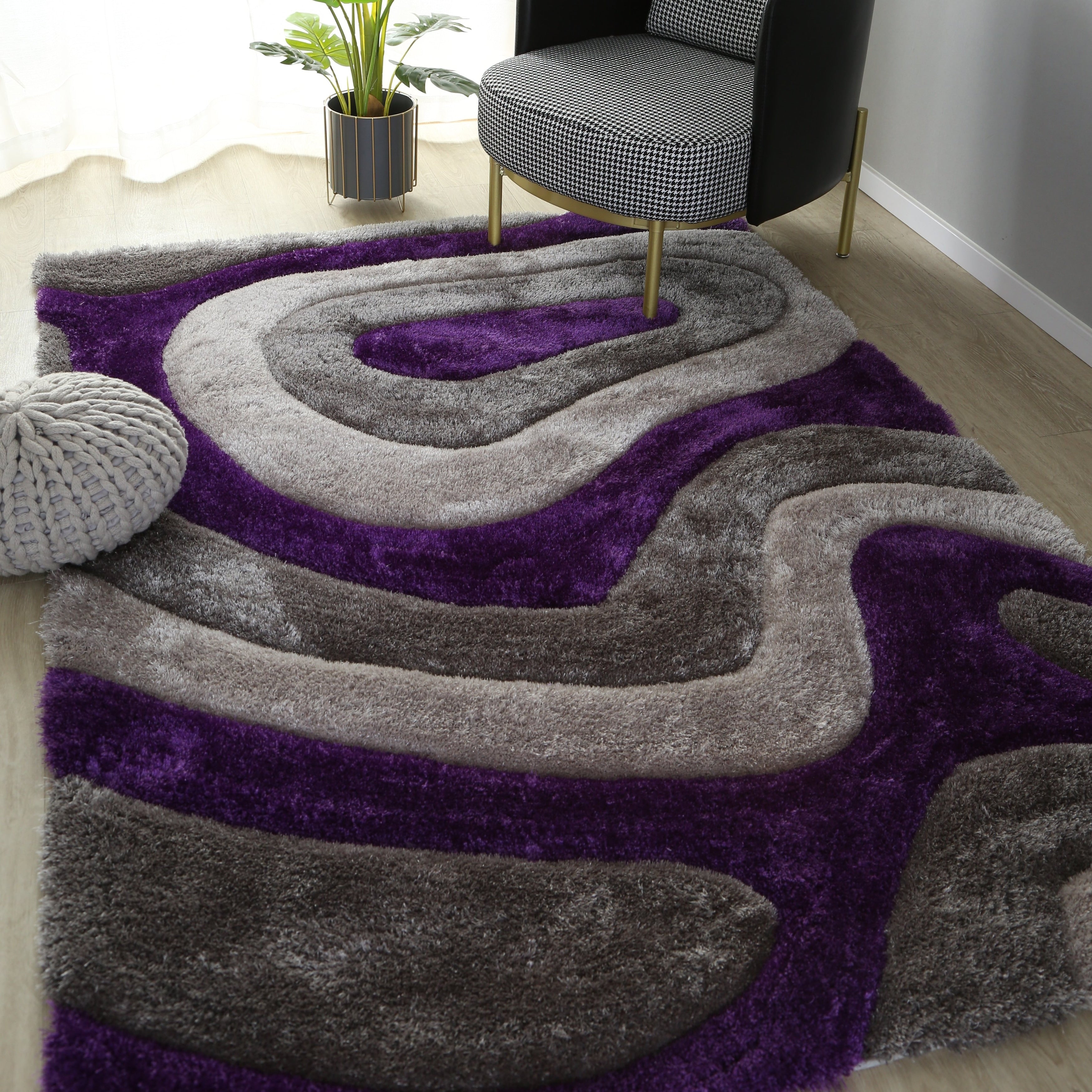 Tappeto dal design astratto Mateos Shag