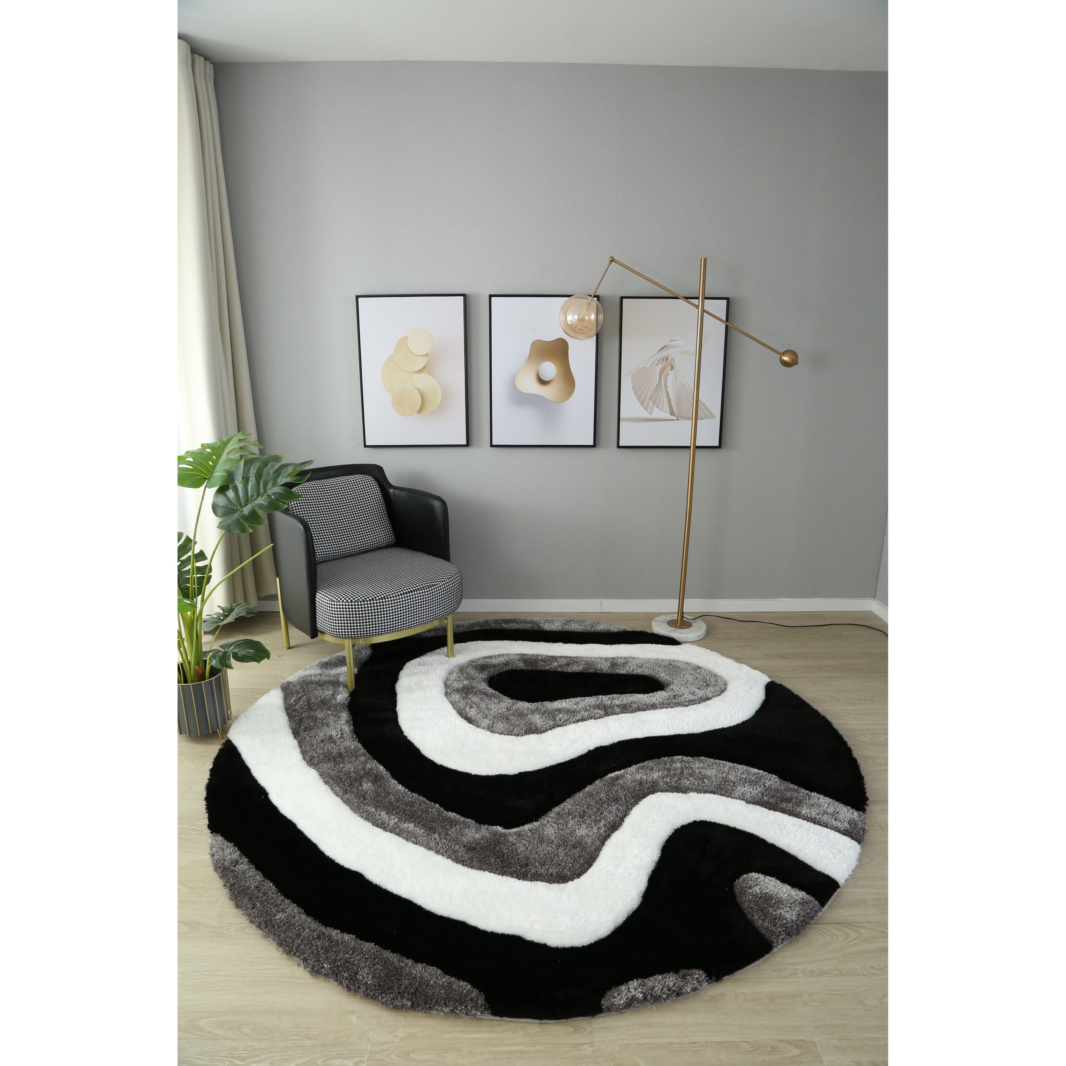 Tappeto dal design astratto Mateos Shag