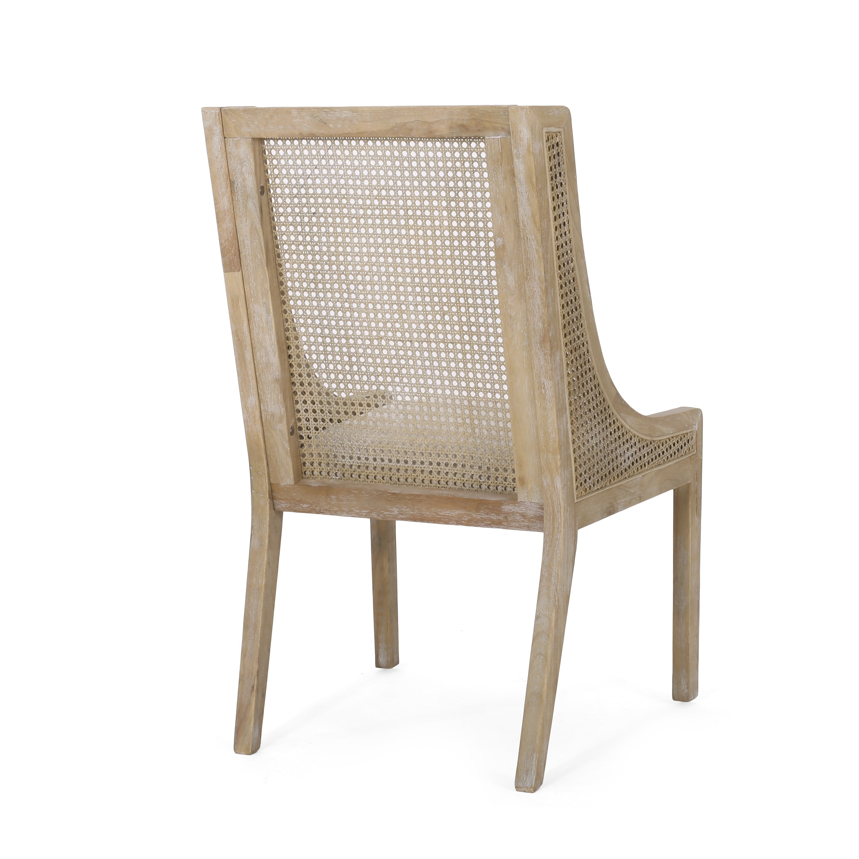 Sedie da pranzo imbottite in canna e legno Maurers (set di 2) di Christopher Knight Home