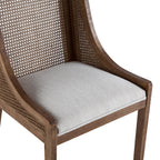 Sedie da pranzo imbottite in canna e legno Maurers (set di 2) di Christopher Knight Home