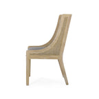 Sedie da pranzo imbottite in canna e legno Maurers (set di 2) di Christopher Knight Home