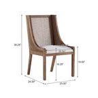 Sedie da pranzo imbottite in canna e legno Maurers (set di 2) di Christopher Knight Home