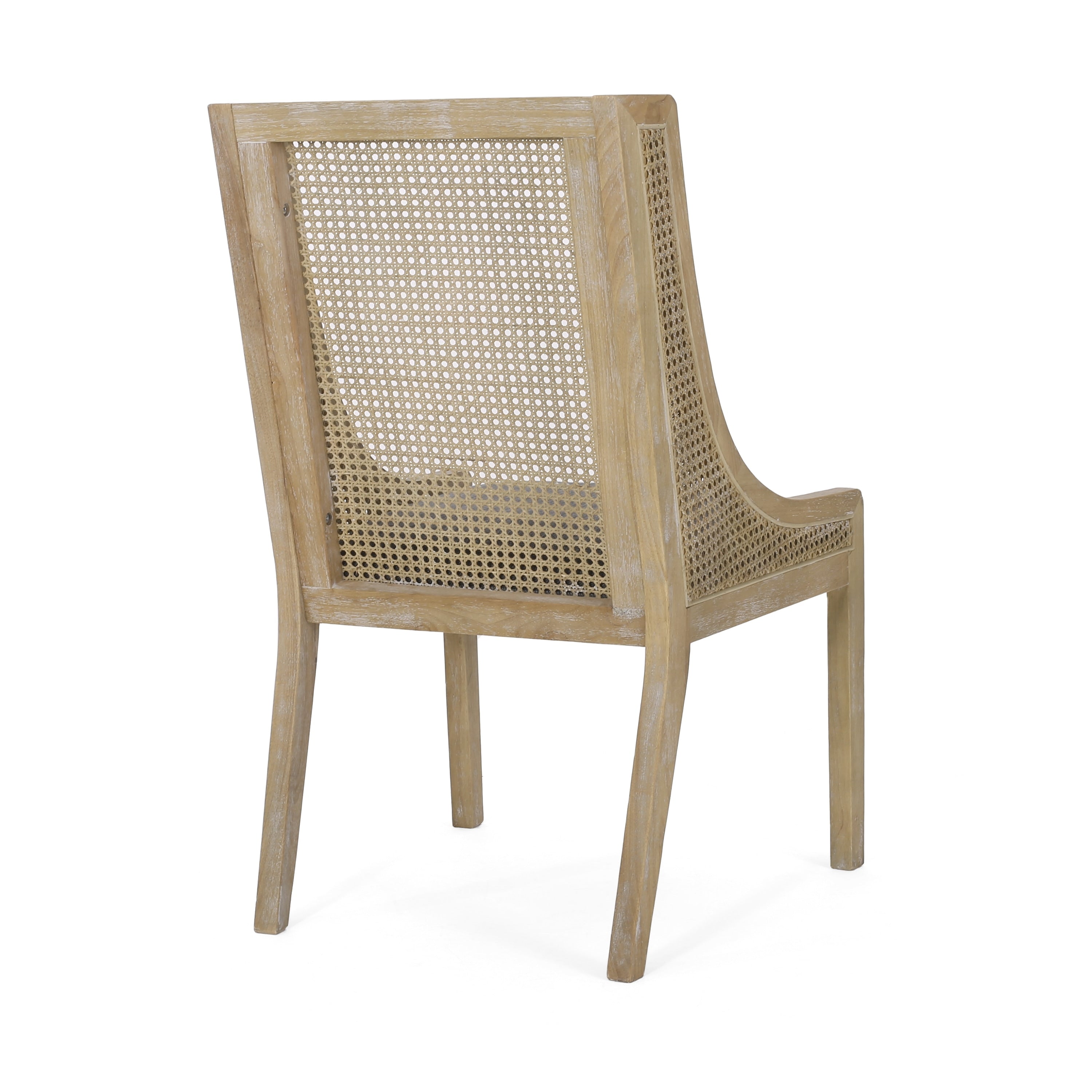 Sedie da pranzo imbottite in canna e legno Maurers (set di 2) di Christopher Knight Home