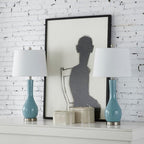Set di lampade da tavolo in ceramica 28.5 con USB (set di 2)